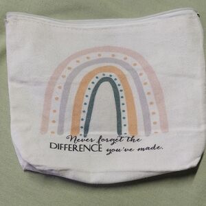Rainbow Canvas Make Up Bag